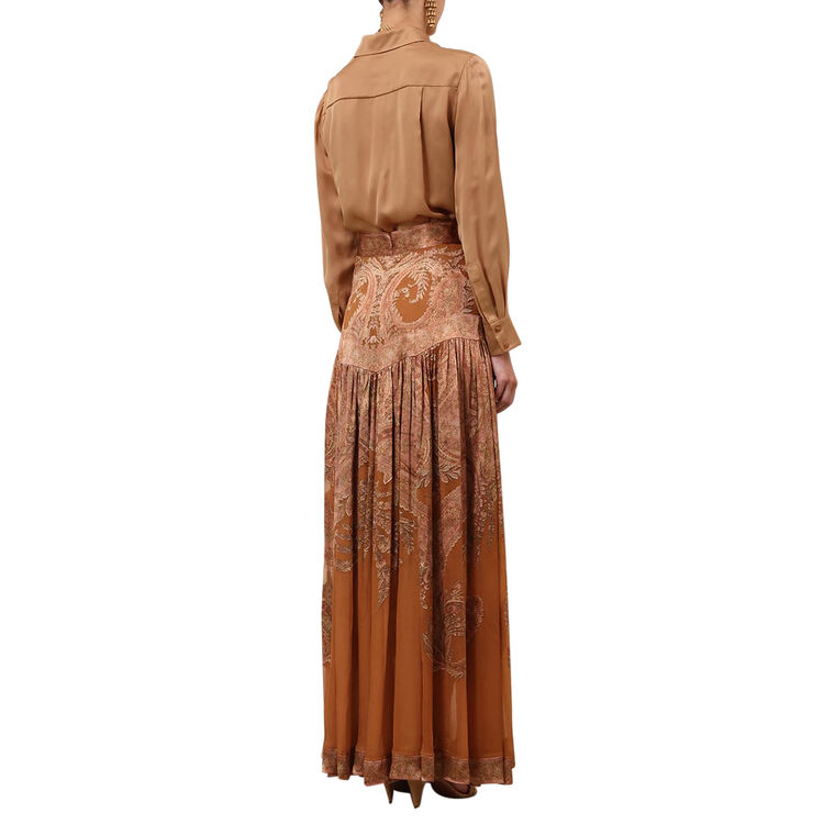 Memento Burnout Maxi Skirt image number null