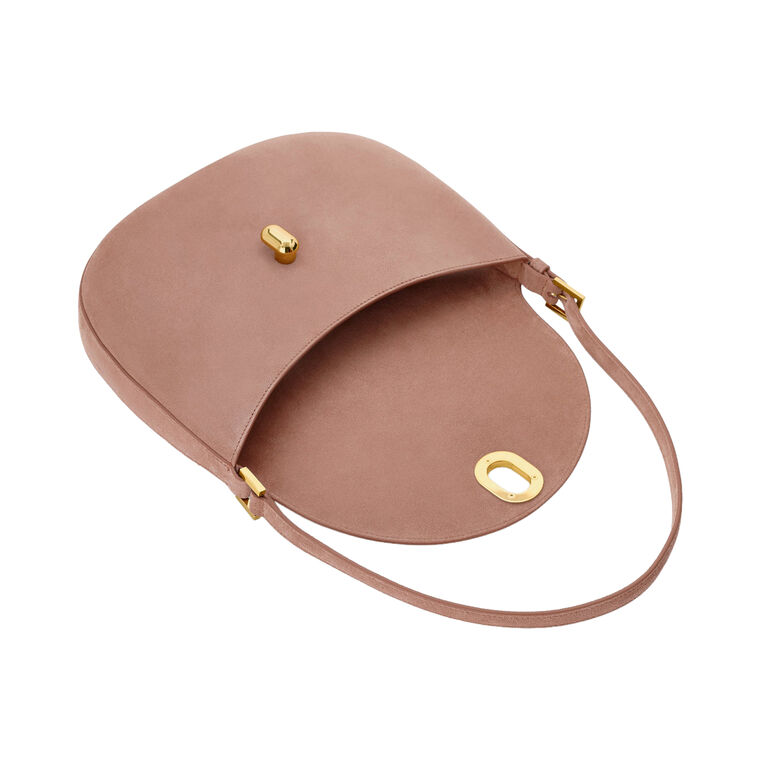 Suede Small Tondo Hobo Bag image number null