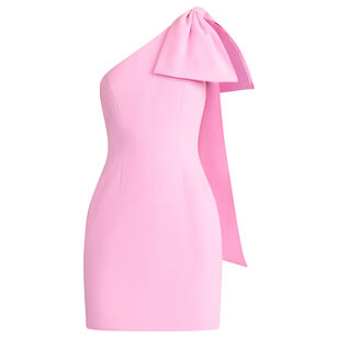 One-Shoulder Bow Mini Dress