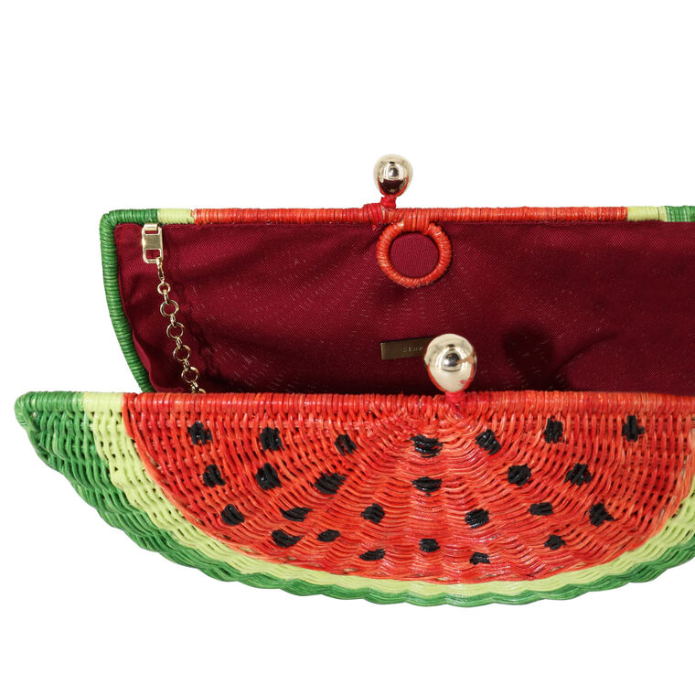 Tasty Watermelon Wicker Clutch image number null