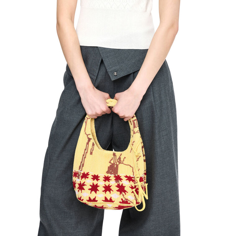 Mini Beaded Shopper Bag image number null