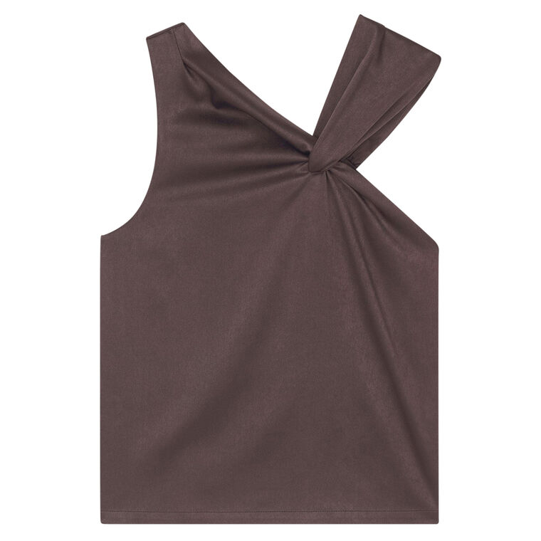 Astrid Sleeveless Draped Satin Top image number null