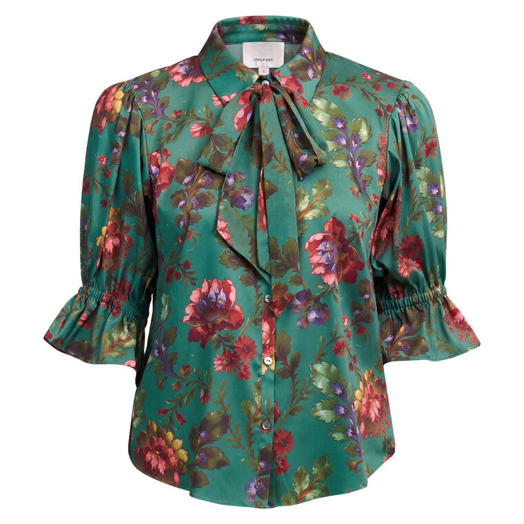 Fresco Floral Bow Fiona Top image number null
