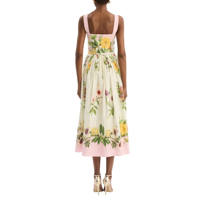 Dominican Mixed-Floral Cotton Poplin Dress image number null