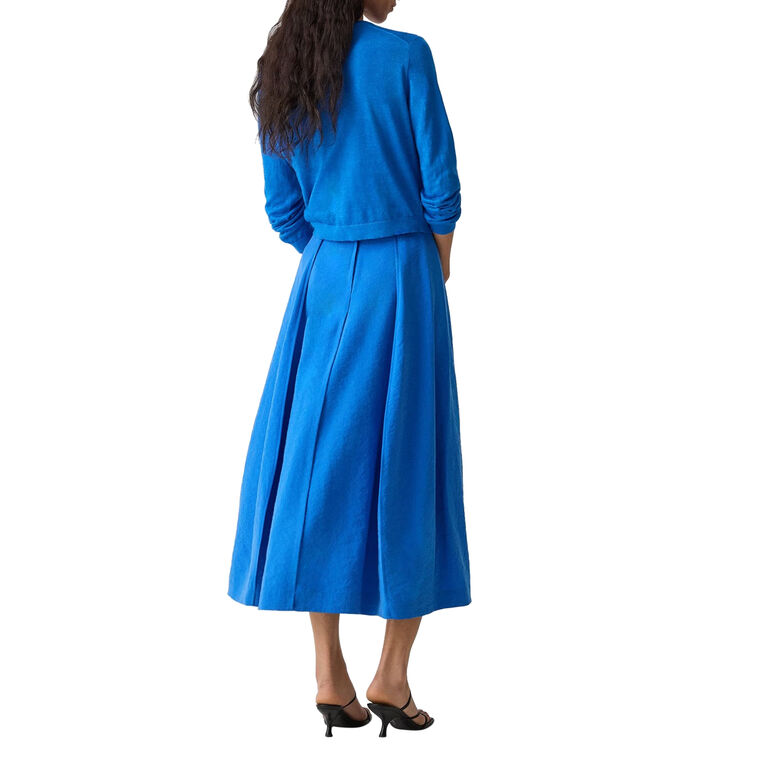 Curved Flare Skirt in Relaxed Silk image number null