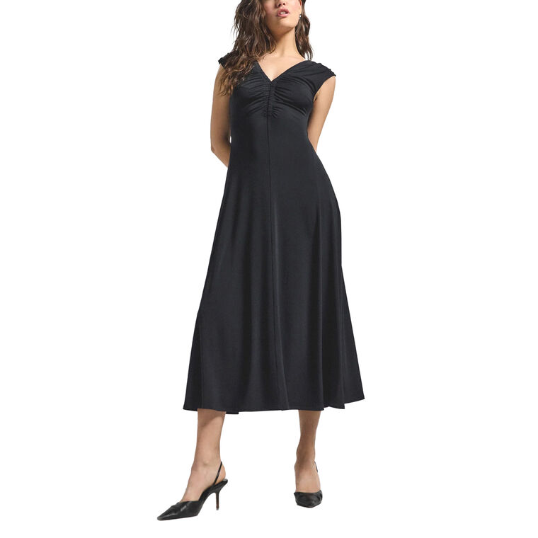 Isabel Rouched Sleeveless Dress image number null