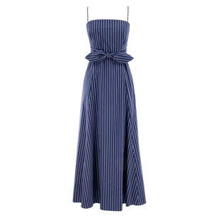 Zandra Striped Shirting Tie Front Dress