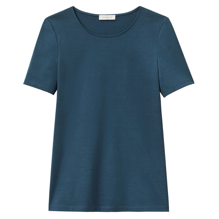 Short Sleeve Cotton Rib Crewneck T-Shirt image number null
