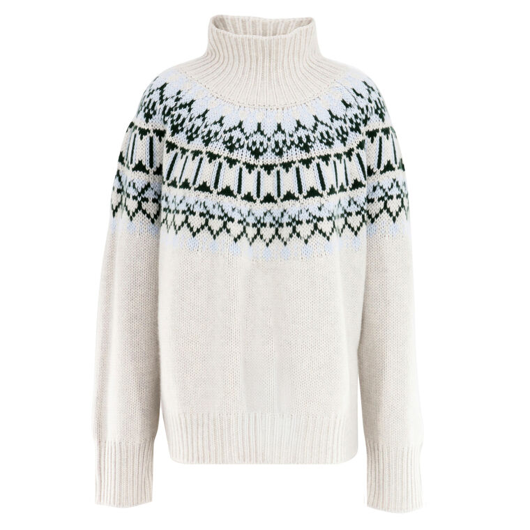 Scottie Slouchy Fairisle Mockneck Sweater image number null