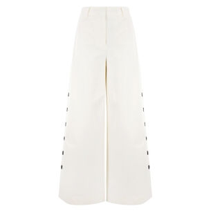 Tova Wide Leg Button Detail Trouser