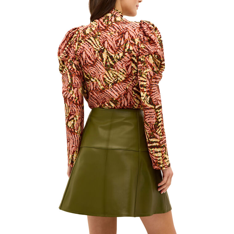Crawford Vegan Leather Mini Skirt image number null