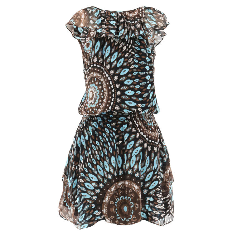 Morgan Printed Silk A-Line Mini Dress image number null