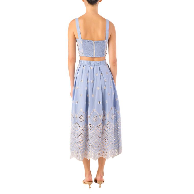 Aggie Eyelet-Detail Midi Skirt image number null