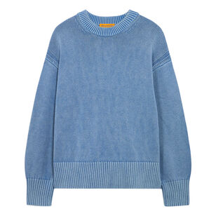 Long Sleeve Sunwash Cozy Crewneck Sweater