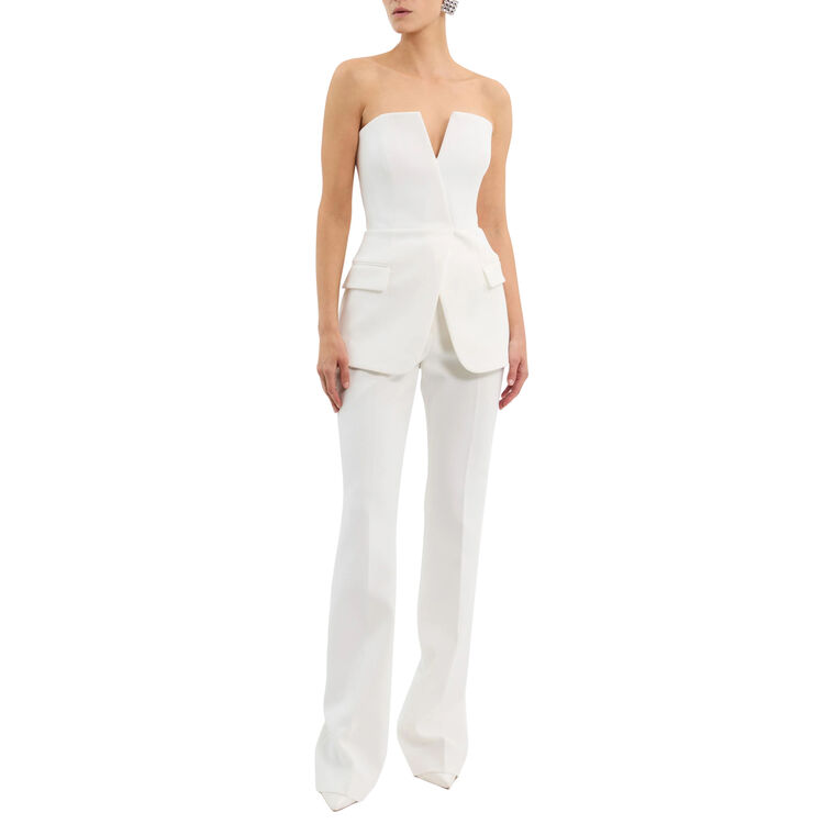 Rory Flared High-Waisted Crepe Pant image number null