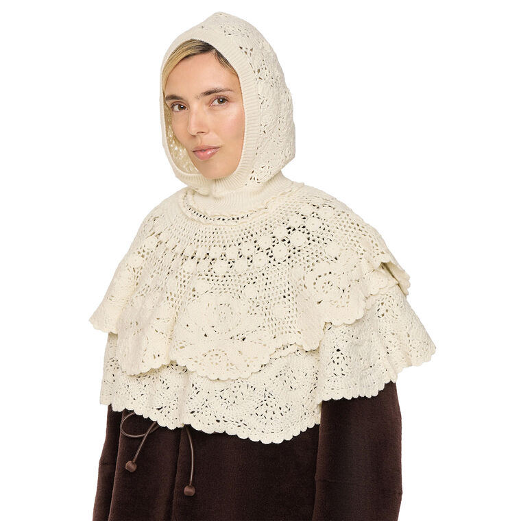 Wright Knit Crochet Poncho image number null