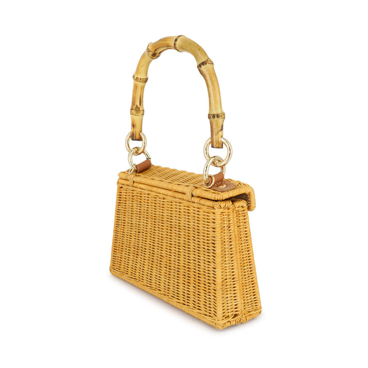 Abby Wicker Top Handle Bag image number null