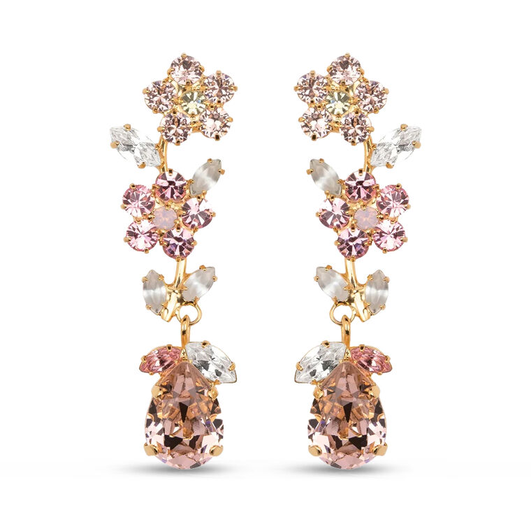 Fressia Crystal Floral Earrings image number null