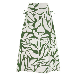 Cosmos Bloom Patch Midi Skirt