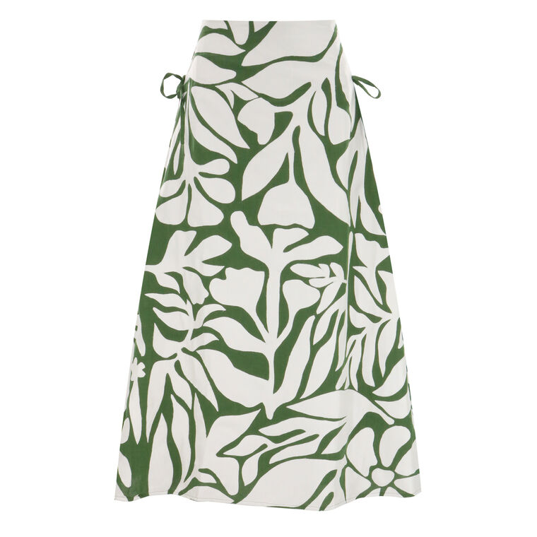 Cosmos Bloom Patch Midi Skirt image number null