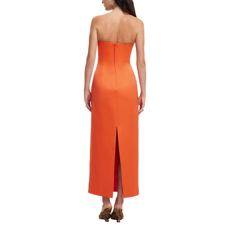 Ava Floral Applique Strapless Bustier Maxi Dress image number null