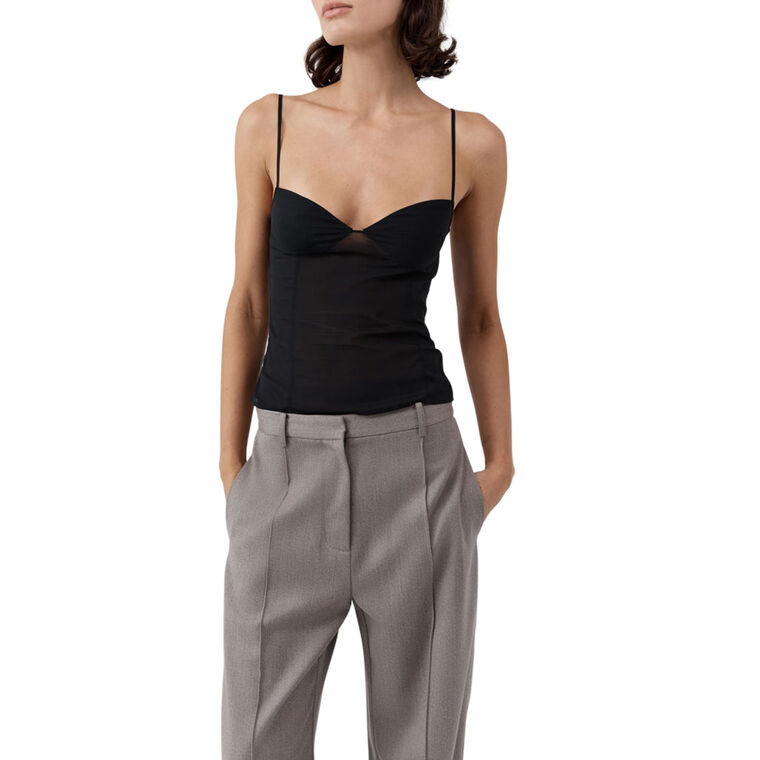 Sweetheart Neckline Silk Cami image number null