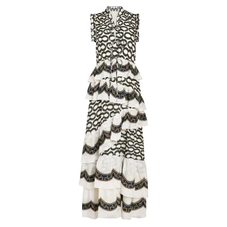 Franklin Sleeveless Tiered Maxi Dress image number null