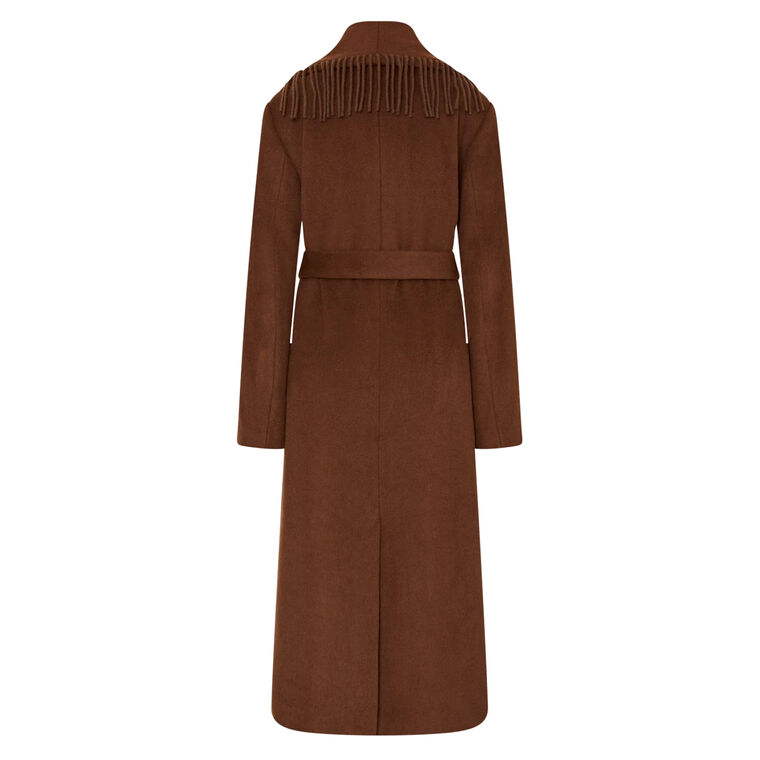 Wyatt Fringe Wool Overcoat image number null
