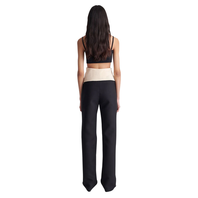 Lisbeth Draped Georgette And Jersey Top image number null