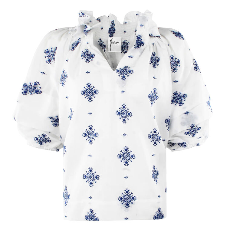 Lexie Short Sleeve Embroidered Top image number null
