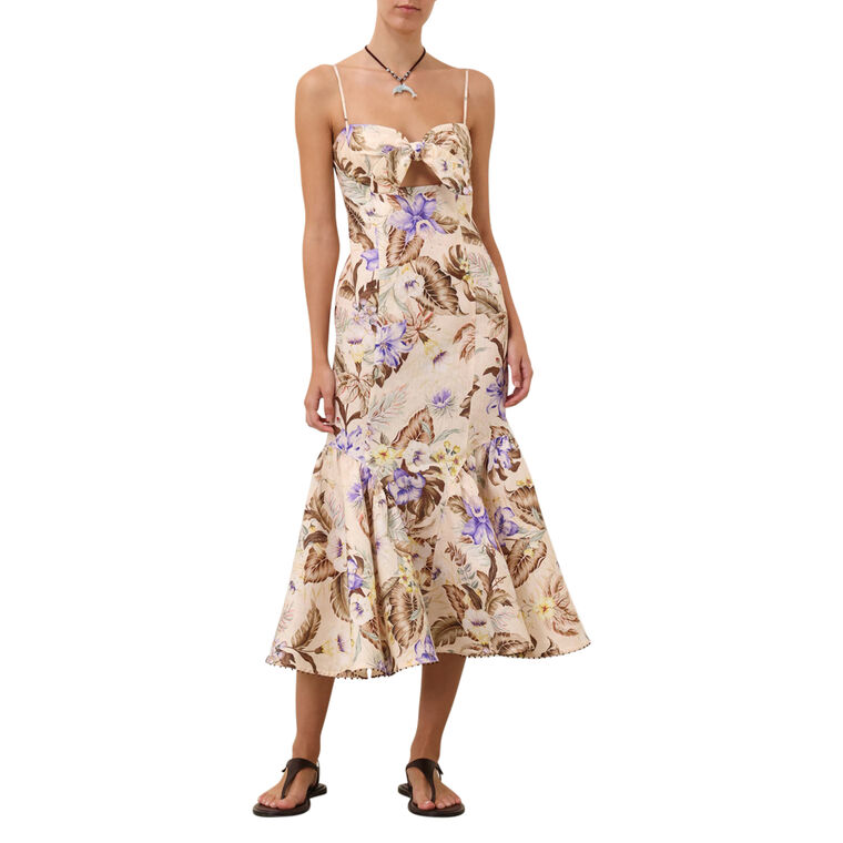 Coco Tie Front Midi Dress image number null