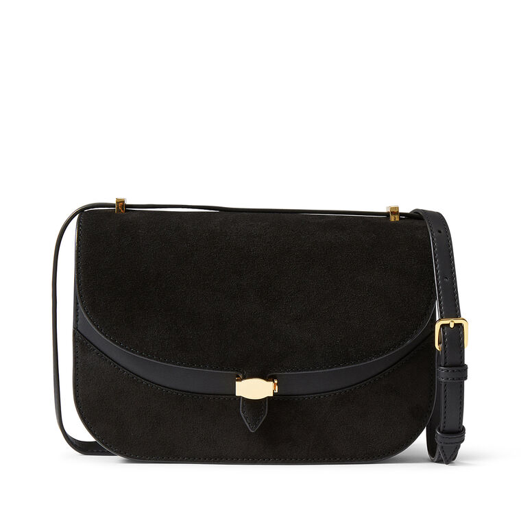 Suede Dash Saddle Bag image number null