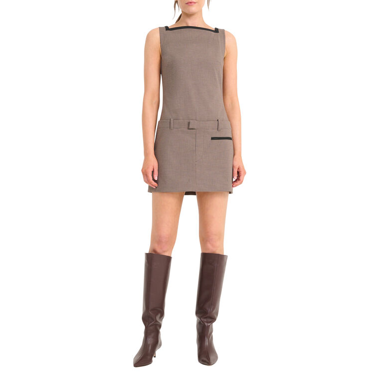 Skyla Sleeveless Drop Waist Mini Dress image number null
