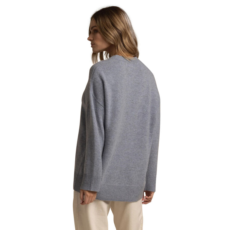 Saira Oversized Cashmere Crewneck Sweater image number null