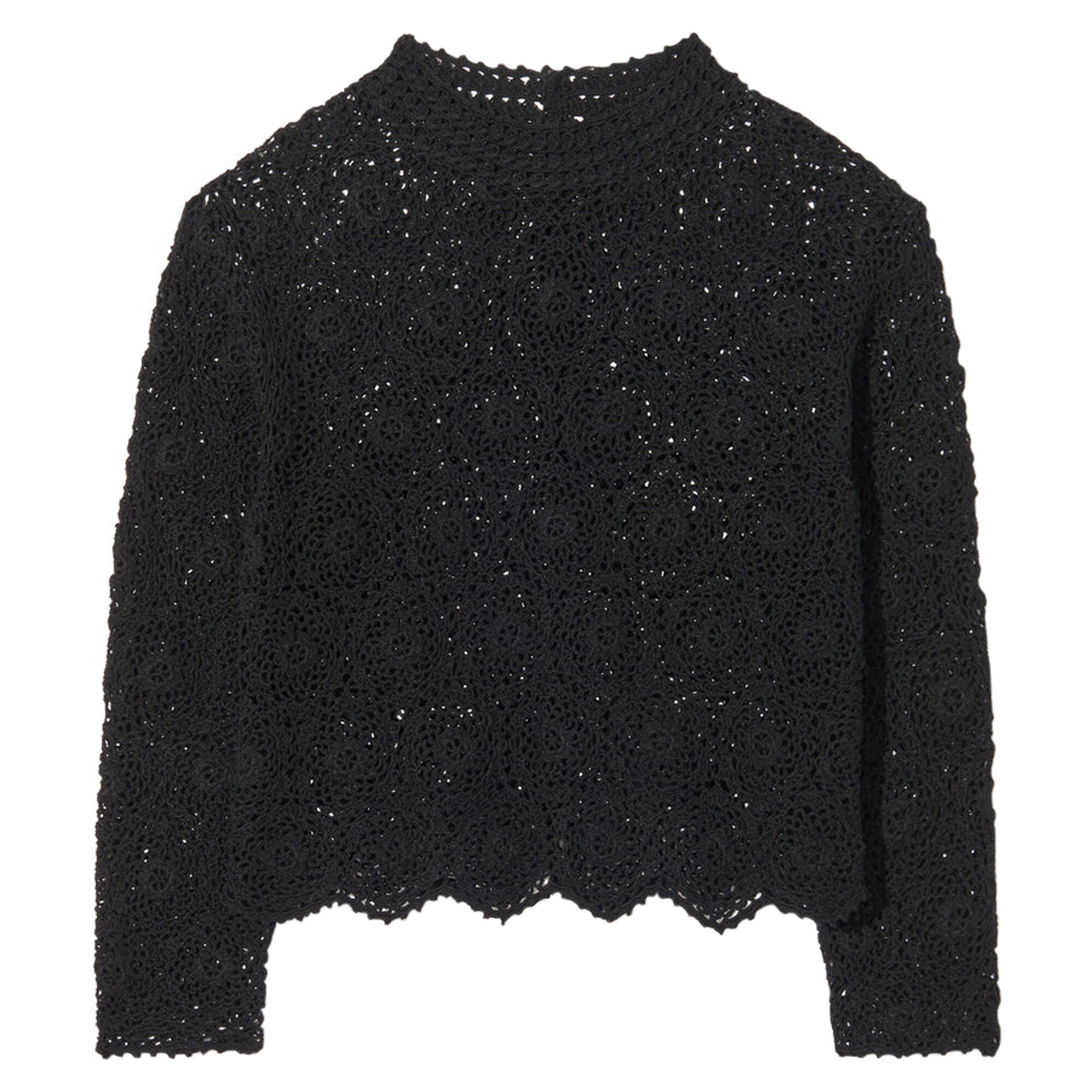Nili Lotan Gibson Mock Neck Crochet Sweater | Tootsies