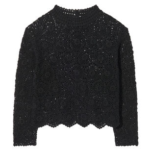 Gibson Mock Neck Crochet Sweater