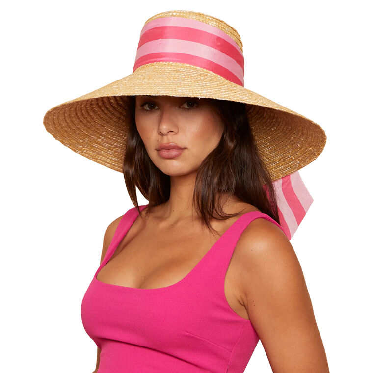 Mirabel Grosgrain Wide-Brim Sunhat image number null