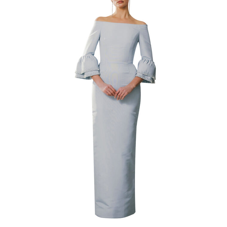 Off-Shoulder Barcelona Gown With Crystal Cuff image number null
