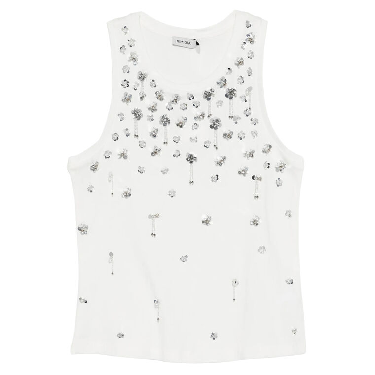 Alistair Embellished Crewneck Tank Top image number null