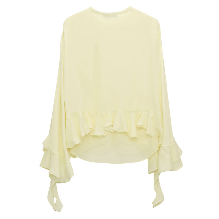 Sheer Twist Silk Cape Blouse image number null