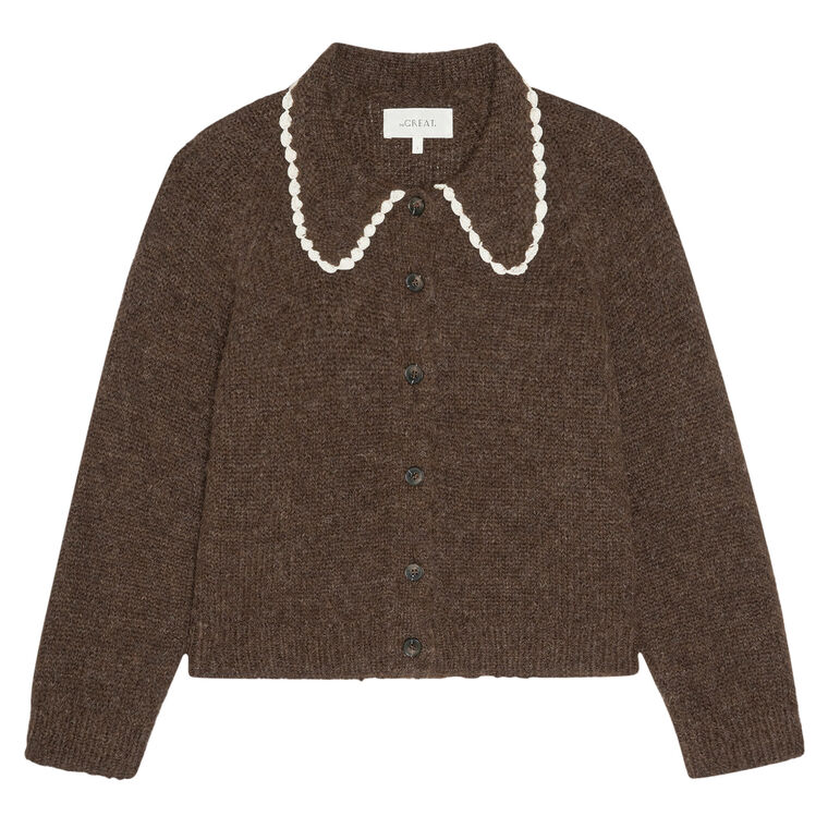 The Crochet Collar Cardigan image number null
