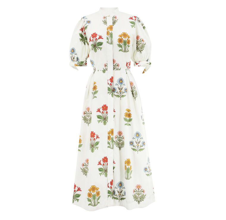 Brooklyn Short Sleeve Box Pleat Midi Dress image number null