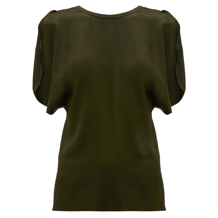 Short Draped Sleeve Top image number null