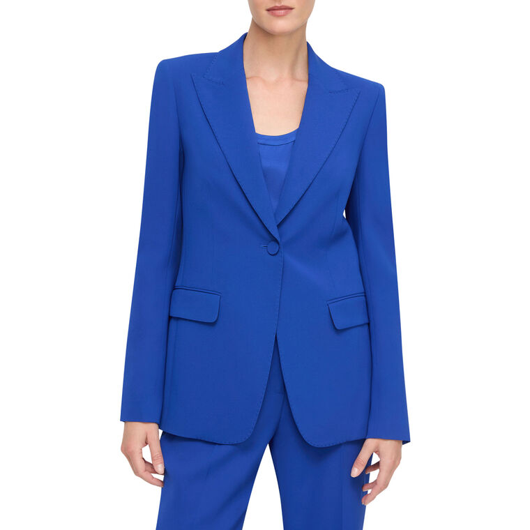 Finesse Crepe Peak Lapel Blazer image number null