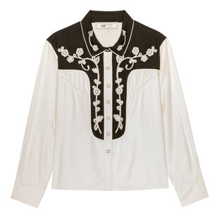 The Color Block Embroidered Western Shirt