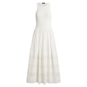 Lace-Trim Tank Dress