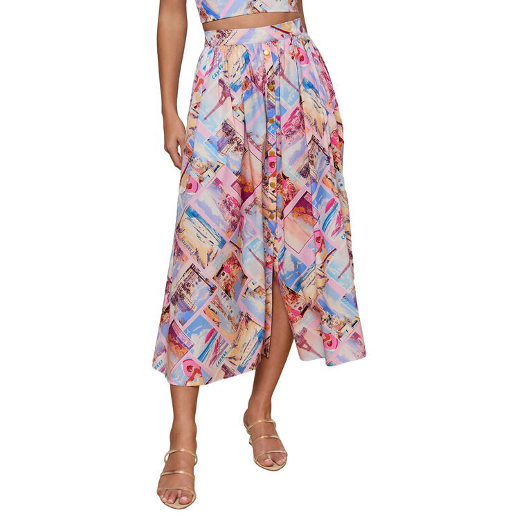 Seina Pleated Midi Skirt image number null