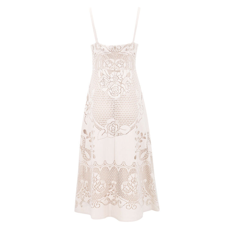Willow Floral Lace Sweetheart Midi Dress image number null