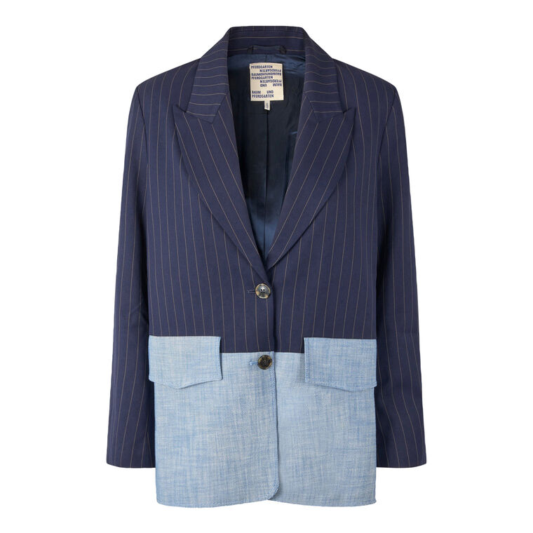 Barba Two-Tone Pinstripe Blazer image number null