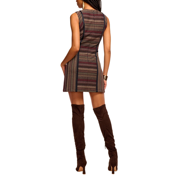 Jeanette Tweed Sleeveless Mini Dress image number null